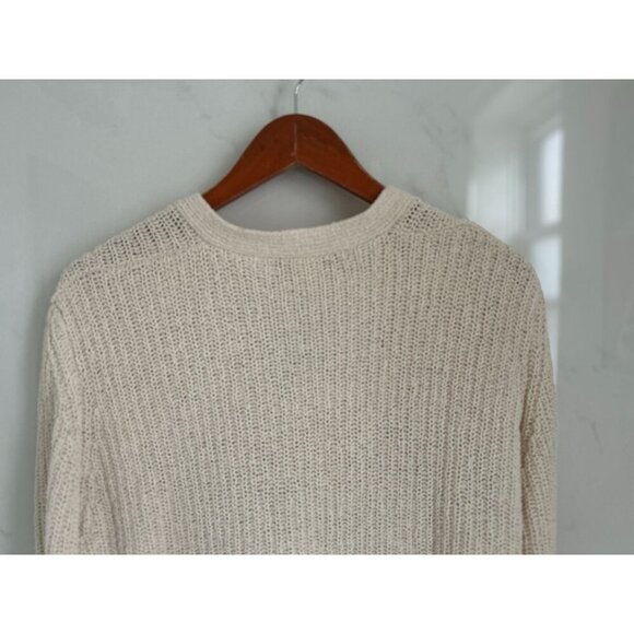 Ballinger Gold Silk Blend Beige Knit Cardigan Sweater Long Sleeve - Picture 6 of 7